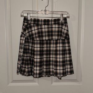 francesca's plaid skater skirt cream